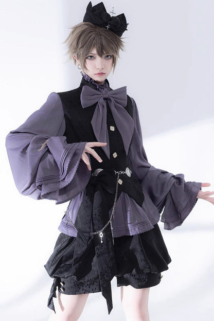 Black Hunting Rabbits Gothic Vintage Ouji Fashion Lolita Vest