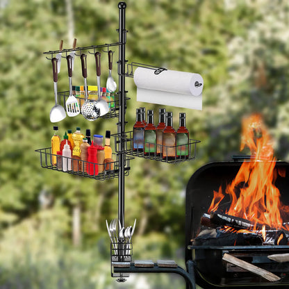 Griddle Caddy with Paper Towel Holder – Outdoor Grill Organizer