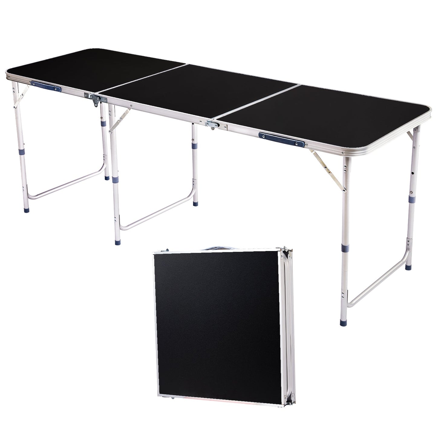 6ft Aluminum Folding Table – Portable Tri-Fold, 110 lb. Capacity