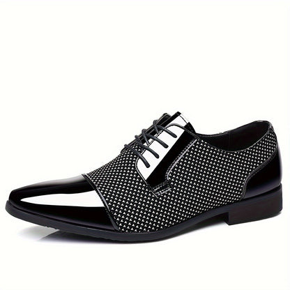 Men'S Dress Shoes Classic Lace-up Formal Oxfords Modern Tuxedo Business Casual Scale Pattern Comfort Formal Shoes For Men