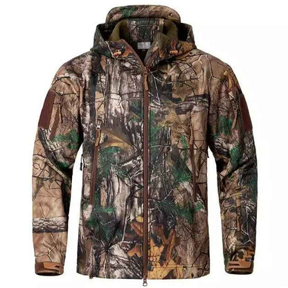 Men's Silent Soft Shell Camouflage Tactical Jacket – Waterproof Hunting Jacket