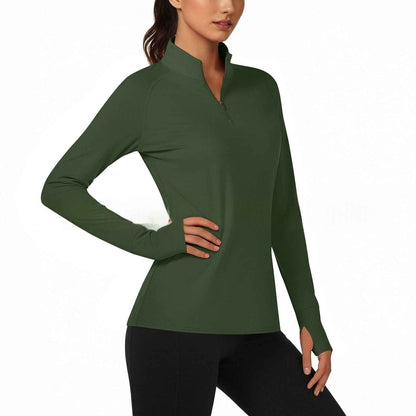 Women's Slim-Fit Ice Silk Zip Jacket – Lightweight Cool-Touch Active Jacket