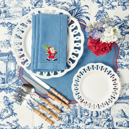 Blue & Red Eloise Placemats & Father Christmas Napkins (Set of 4)
