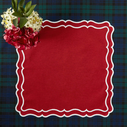 Berry Red Katherine Napkins (Set of 4)