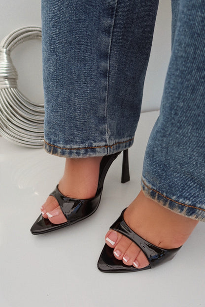 Azani Mary Jane Strap Heels - Black