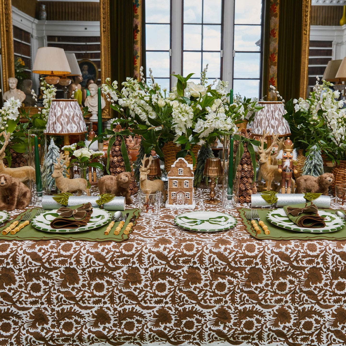 Chocolate Pheasant Tablecloth