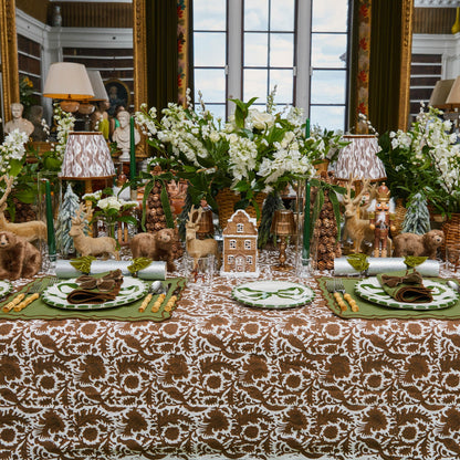 Chocolate Pheasant Tablecloth