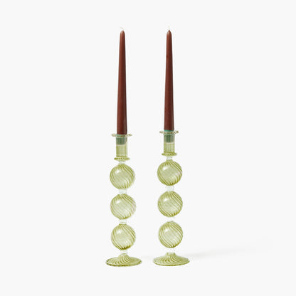 Olive Camille Candle Holders (Pair)