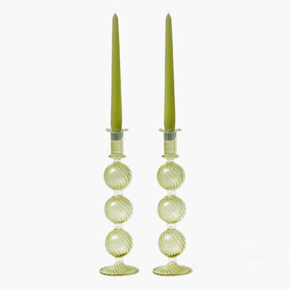 Olive Camille Candle Holders (Pair)