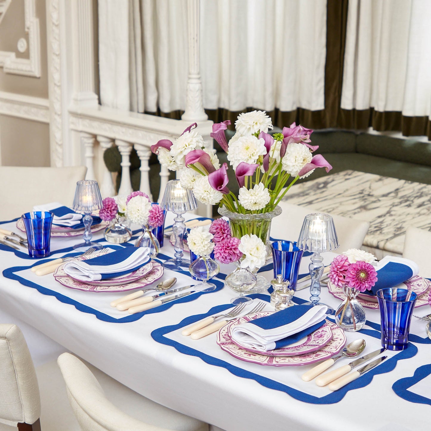 Royal Blue Positano Glasses (Set of 4)