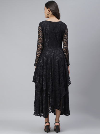 Black Lace Maxi Dress