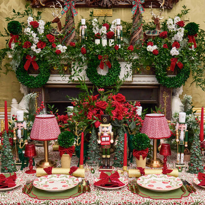 Red Ribboned Potted Boxwood Ball (Pair)