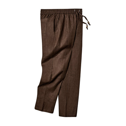 Easy-Going Pants (Brown Linen)