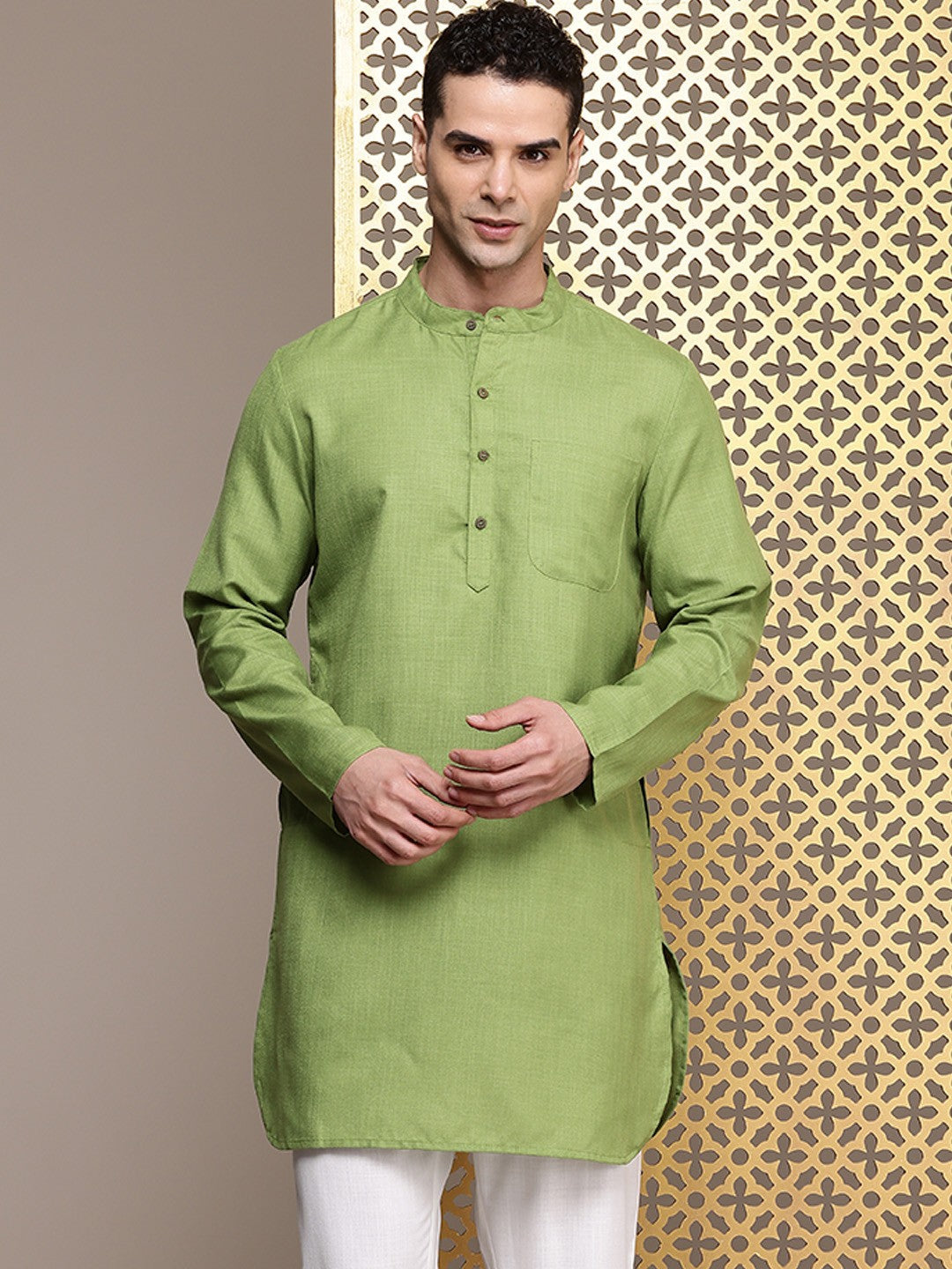 Band Collar Rozana Kurta