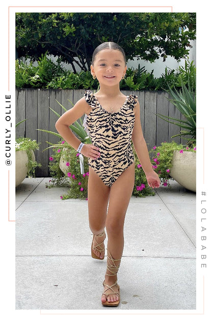 Mini Kelis Kids One Piece Swimsuit - Tiger
