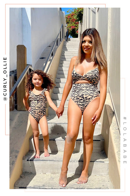 Mini Kelis Kids One Piece Swimsuit - Tiger