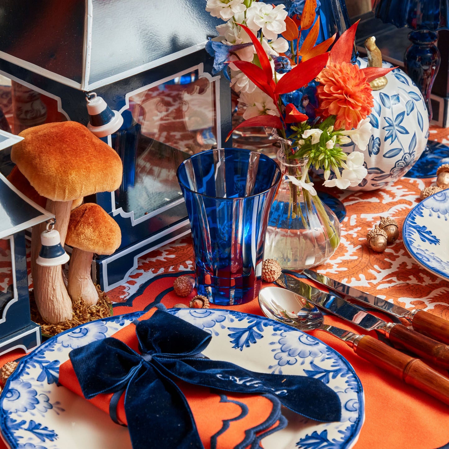 Royal Blue Positano Glasses (Set of 4)