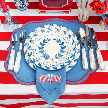 Blue & Red Eloise Placemats (Set of 4)