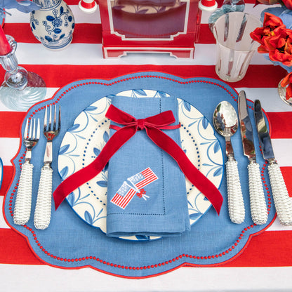Blue & Red Eloise Placemats (Set of 4)