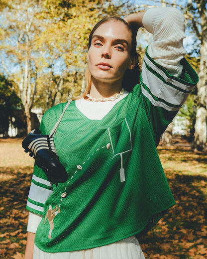 ‘Doink!’ ~ Relaxed Crop Cut (Green)