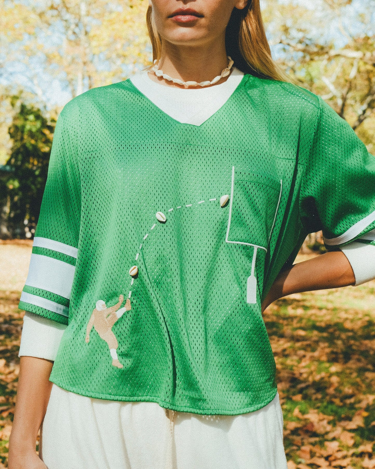 ‘Doink!’ ~ Relaxed Crop Cut (Green)