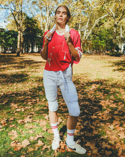 ‘Doink!’ ~ Relaxed Crop Cut (Red)