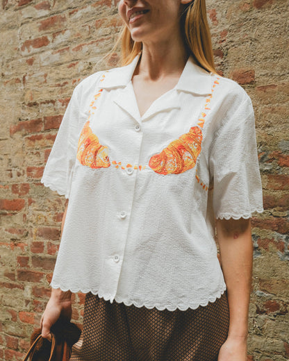 'Teeny-Weeny-Croissantkini' ~ Relaxed Crop Cut (Seersucker)