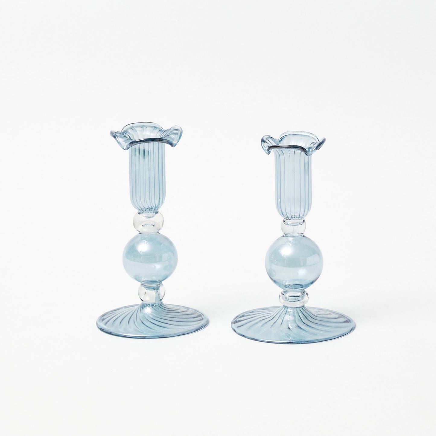 Blue Small Eden Candle Holders (Pair)