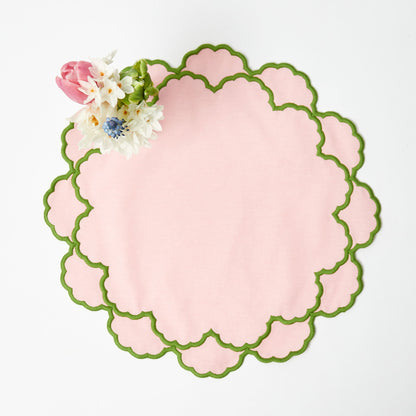 Pink & Green Lily Placemats (Set of 4)