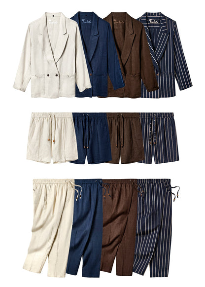 Easy-Going Shorts (Navy Linen)