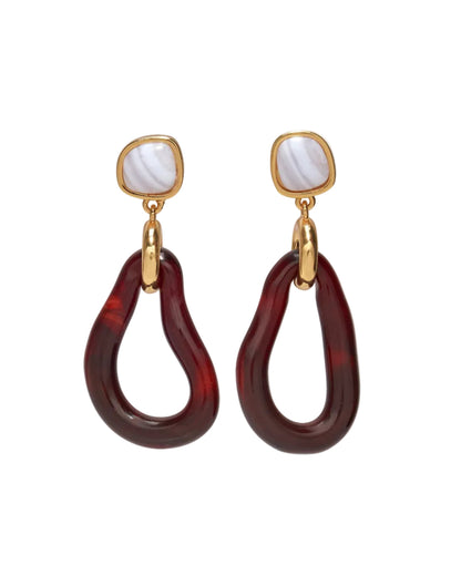 Galina Earrings in Sangria