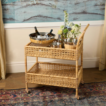 Wicker Barware Set