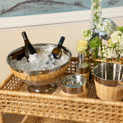 Wicker Barware Set