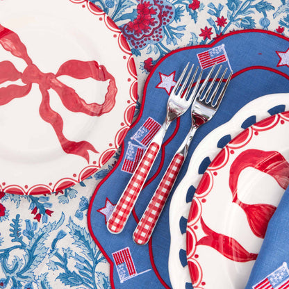 Marilyn Red Bow Starter Plates (Set of 4)
