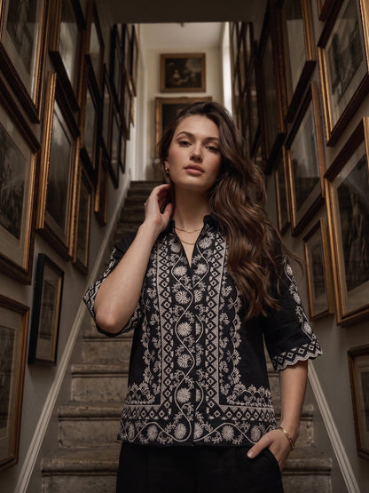 Johnny Was Talia Relaxed Kimono Sleeve Shirt W12925-6