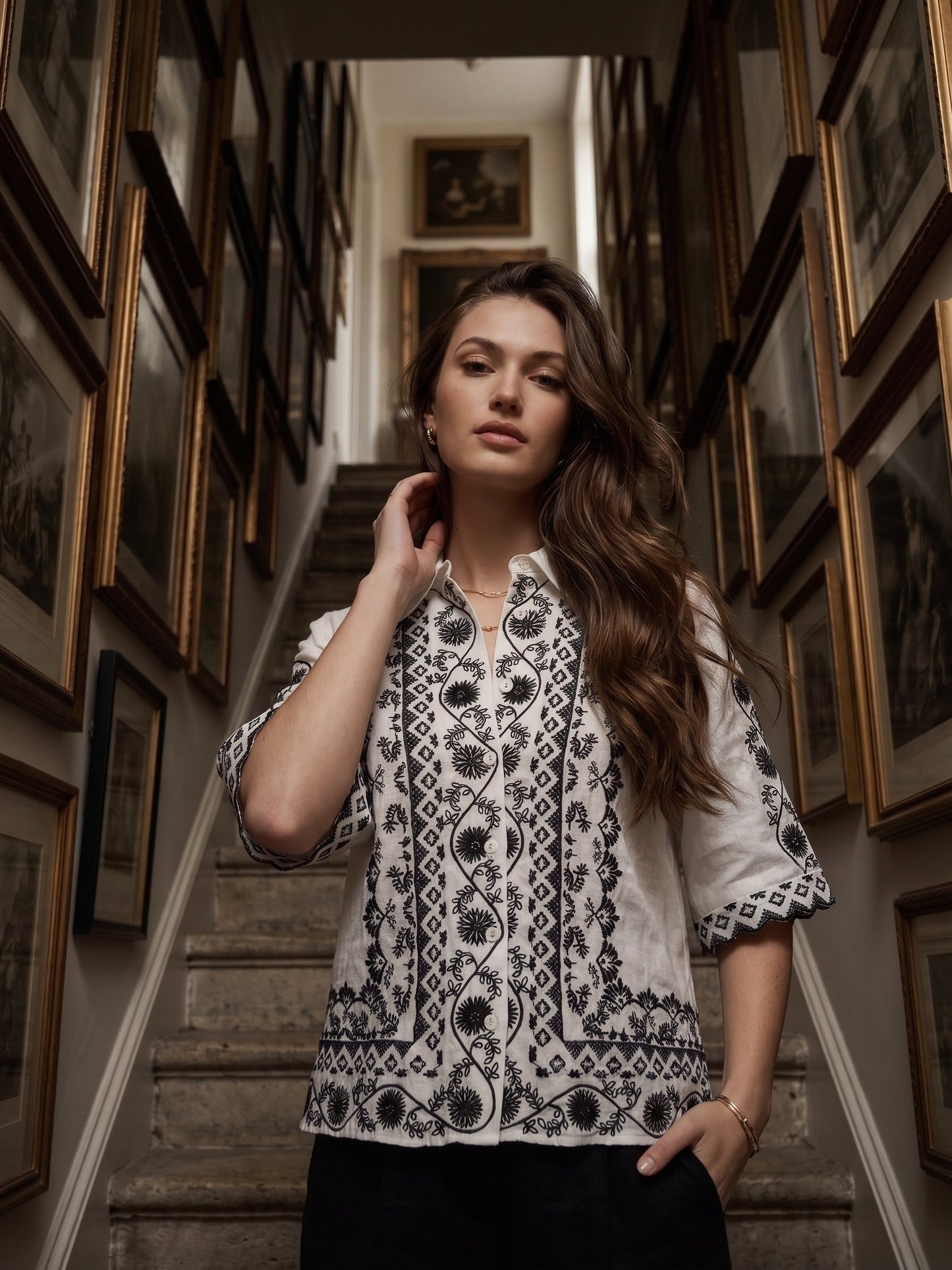 Johnny Was Talia Relaxed Kimono Sleeve Shirt W12925-6