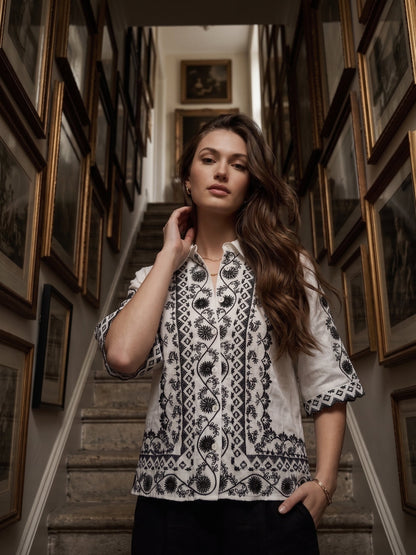 Johnny Was Talia Relaxed Kimono Sleeve Shirt W12925-6