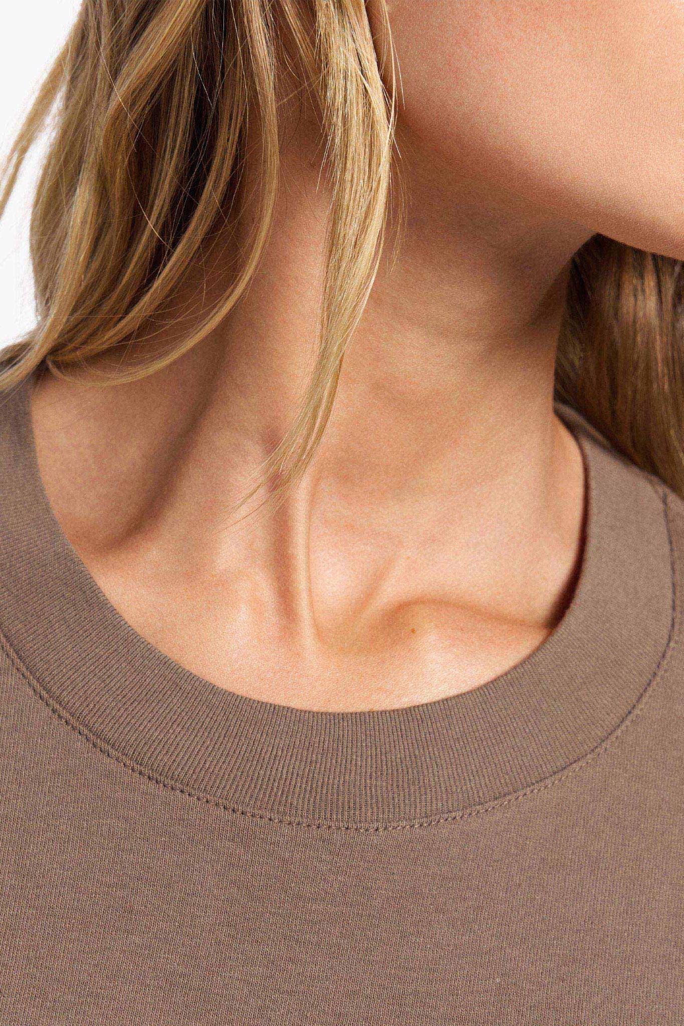 Vintage Cotton Cropped Tee | Mocha