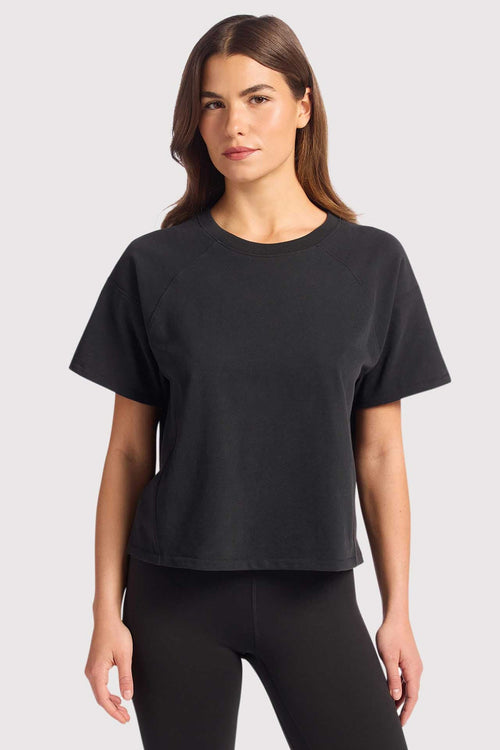 Steady Seamed Tee | Black