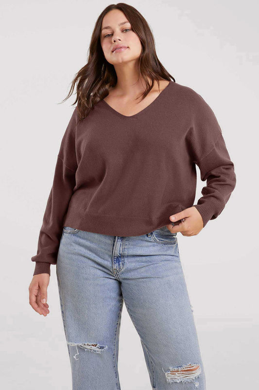Luxe Knit V-Neck Sweater