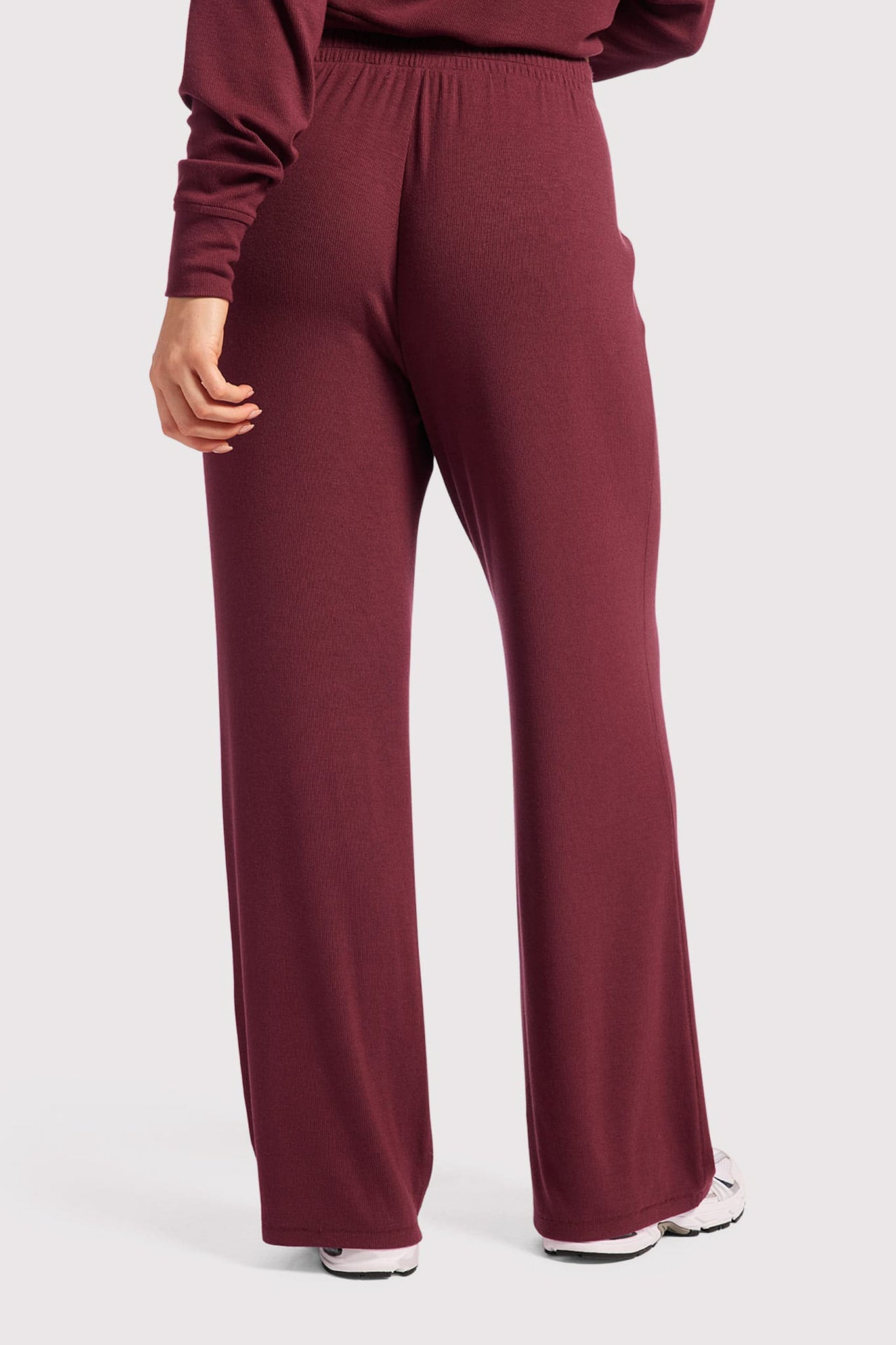 Slinky Rib Lounge Pant | Merlot