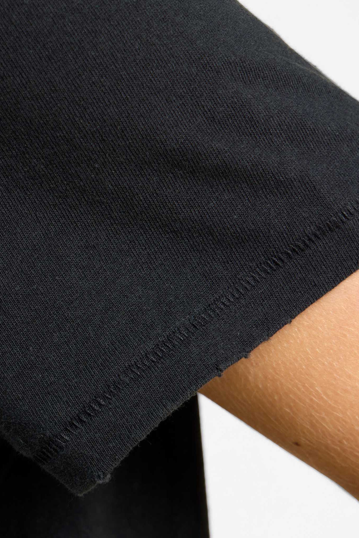 Vintage Cotton V-Neck Everyday T-Shirt | Black
