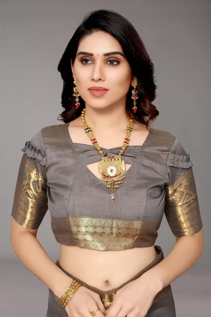 Banarasi Cream Saree