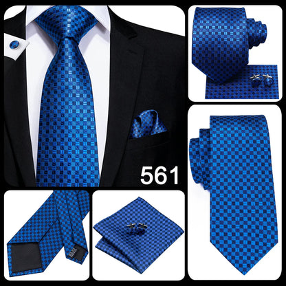 Hi-Tie 8.5cm Business Black Solid Paisley 100% Silk Men's Tie Neck Strip Ties for Men Formal Luxury Wedding Neckties Gravatas