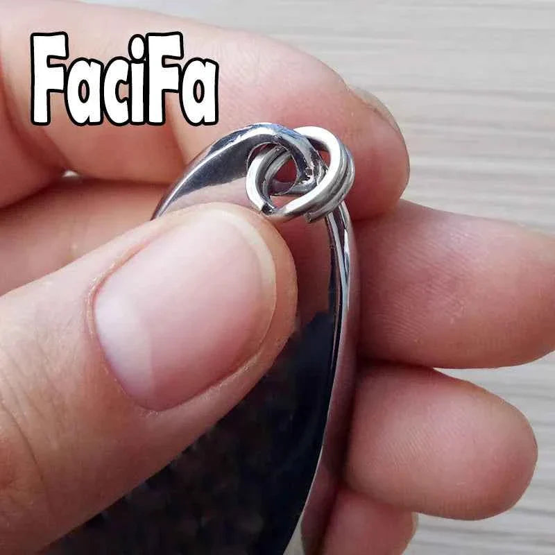 1pc Metal Spoon Fishing Lure 3g 7g 10g 14g 18g 20g 28g 40g 52g 63g 83g 100g Treble hook Silver Bass Lure Bait