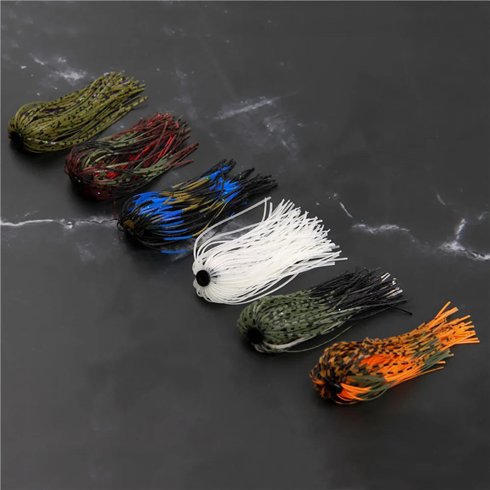 Silicone Jig Skirts for Spinnerbaits & Buzzbaits – 50-Strand, 12 Colors, 24 or 48 Pieces