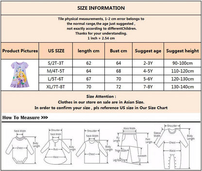 3-8Years New Summer Kids Cartoon Dress Sleepwear Mermaid Princess Belle Girls Printing Nightgowns Children Party Dresses Pajamas