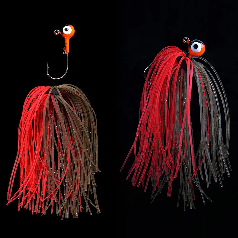 Silicone Jig Skirts for Spinnerbaits & Buzzbaits – 50-Strand, 12 Colors, 24 or 48 Pieces