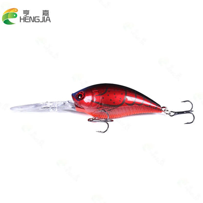 Crankbait Wobbler Fishing Lure – 12.5cm, 20.5g, ABS, 6# Treble Hook, Pike & Carp, 10+ Colors