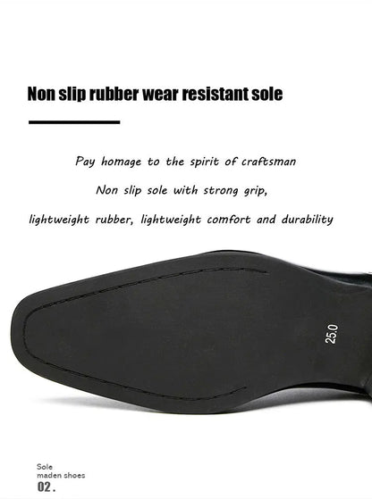 2025 Business New Fashion Men Dress Shoes Leather Men Wedding Oxford Shoes Lace-Up Office Suit Men's Casual Shoes Luxury Formal